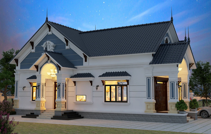 Thiết kế nhà mái Thái cách điệu tạo nên vẻ đẹp tinh tế và sang trọng cho ngôi nhà