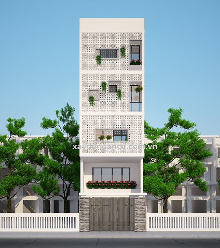 Mẫu nhà phố tại An cư với 5 tầng cùng thiết kế sang trọng, đẳng cấp.