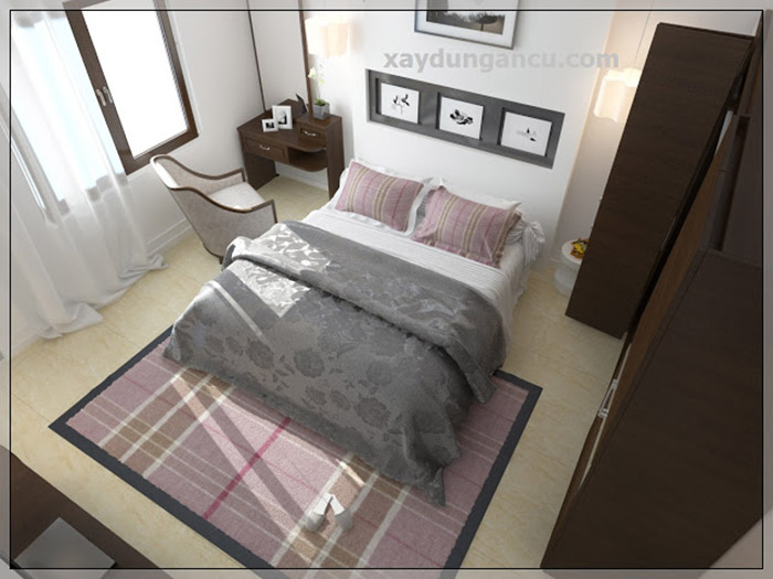 Phòng ngủ với lối kiến trúc hiện đại với đầy đủ tiện nghi