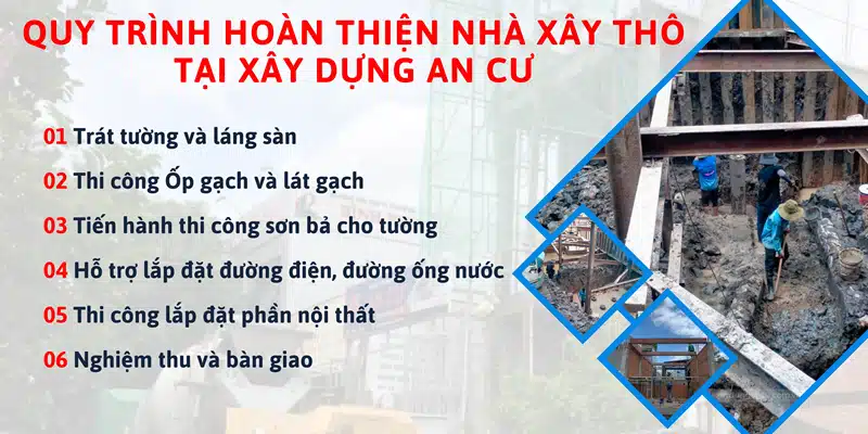 An Cư cung cấp quy trình hoàn thiện nhà xây thô chính xác, uy tín