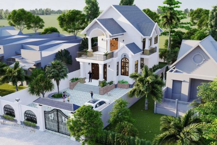 Ưu điểm của xây dựng nhà 2 tầng mái Thái ở nông thôn