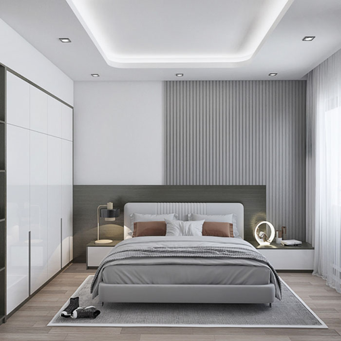 Thiết kế phòng ngủ hài hòa đơn giản