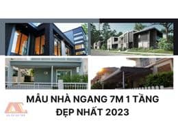 Mẫu nhà ngang 7m 1 tầng