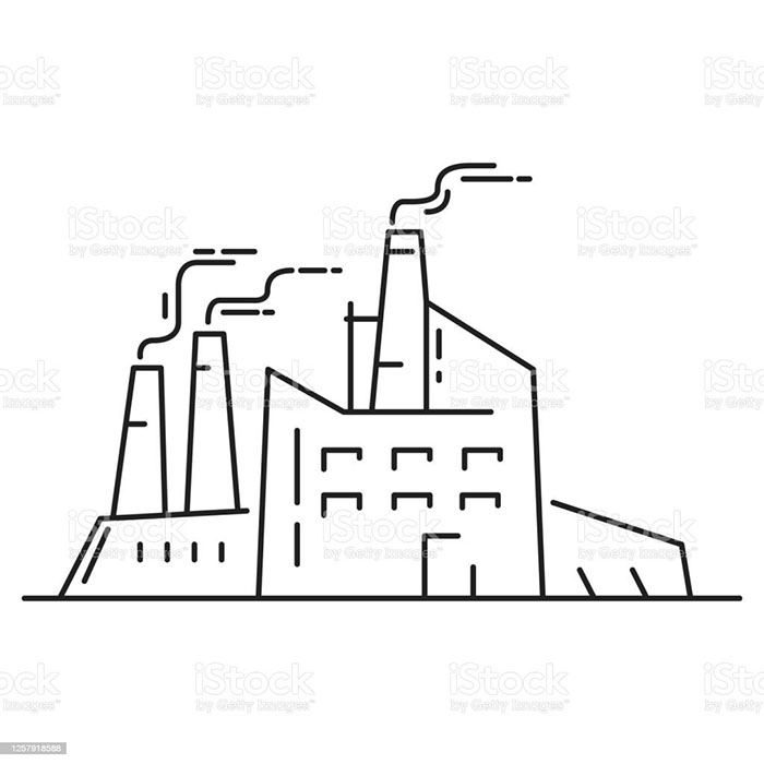 Hình vẽ trạm điện nhà máy khí thải
