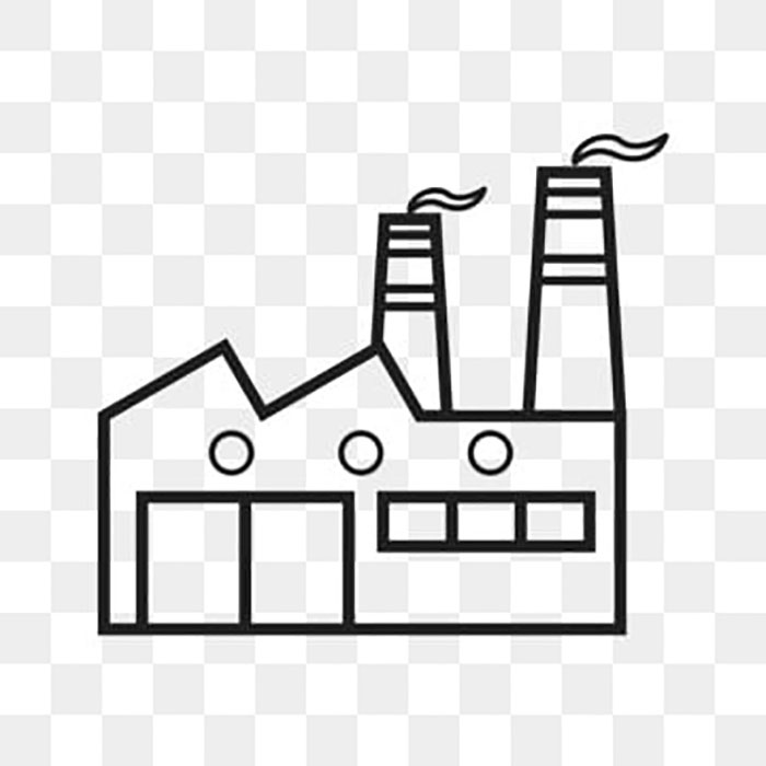 Hình vẽ nhà máy thải khói