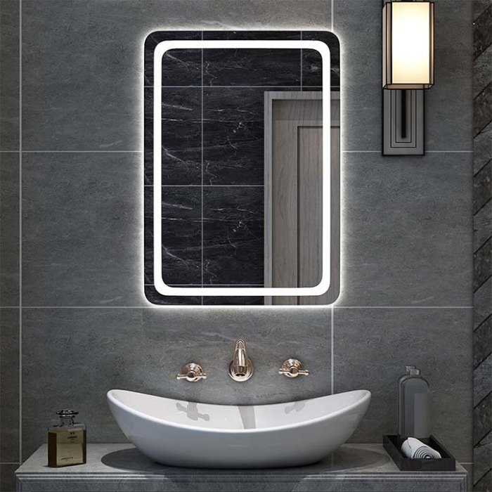 Gương nhà tắm hình chữ nhật phổ biến nhất hiện nay.