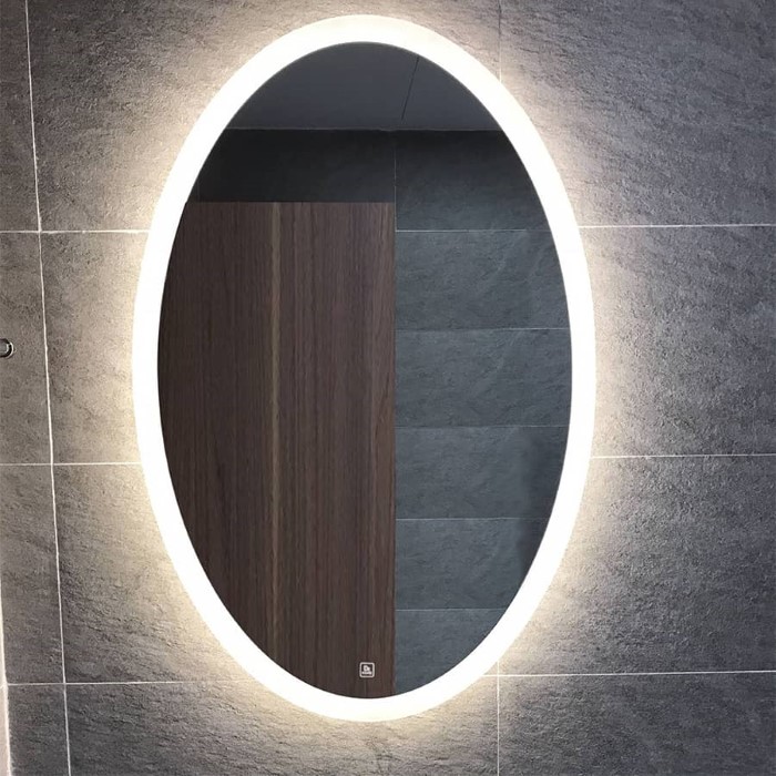 Kích thước gương kiểu dáng hình elip tiêu chuẩn cho nhà tắm.