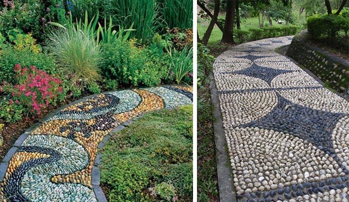 Lối đi sân vườn kiểu Mosaic độc đáo