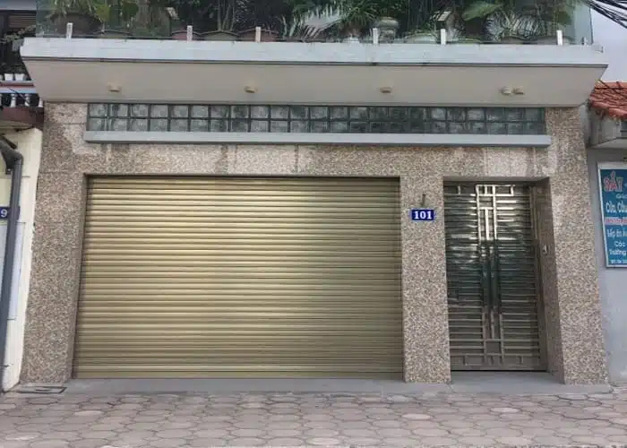 Mẫu nhà cấp 4 gác lửng thiết kế cửa sập