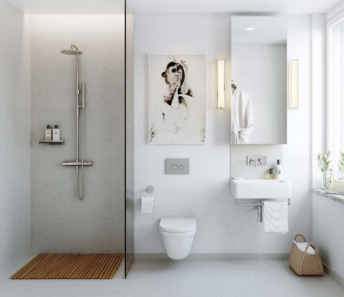 Thiết kế phòng tắm đơn giản nhưng sang trọng