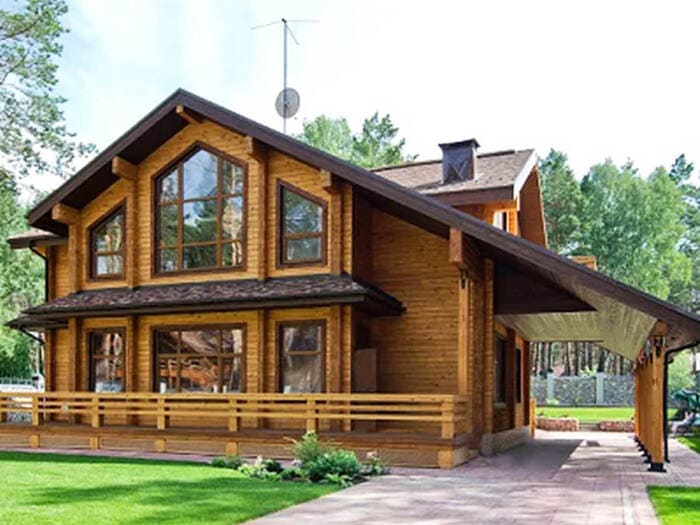 Mẫu nhà gỗ mái dốc mang đậm nét phong cách Châu Âu