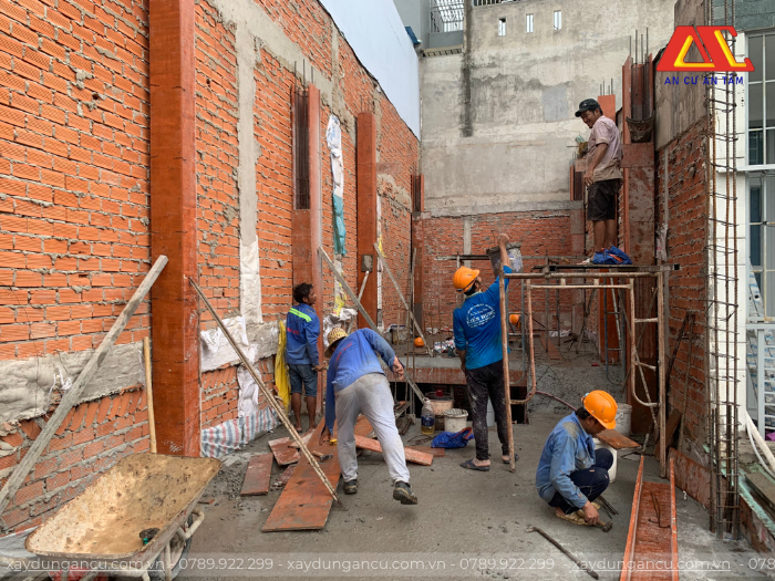 Công trình xây dựng nhà phố Bình Tân 