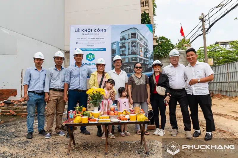 Lễ khởi công 1 công trình nhà phố tại Phúc Khang Group