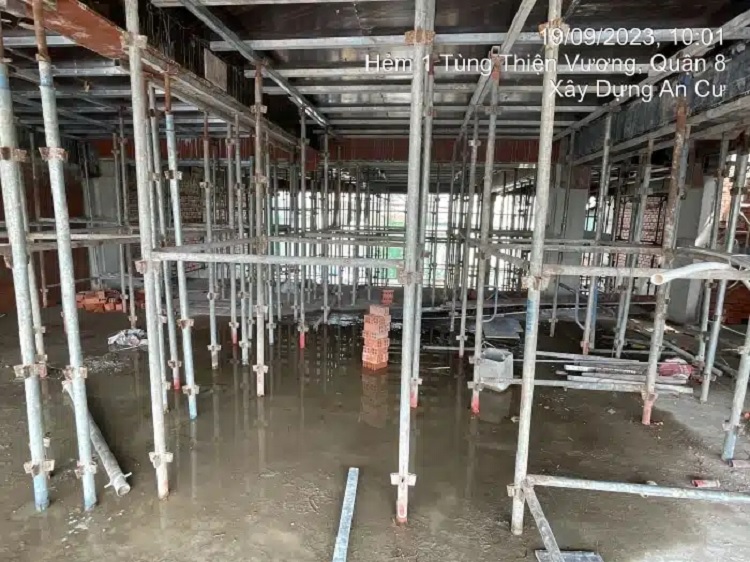 Hình ảnh thực tế công trình giai đoạn thi công phần thô