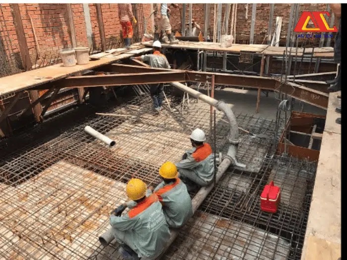 Giai đoạn thi công phần hầm cho công trình biệt thự