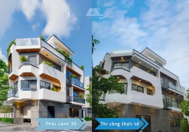 Công trình nhà phố do An Cư xây dựng trọn gói