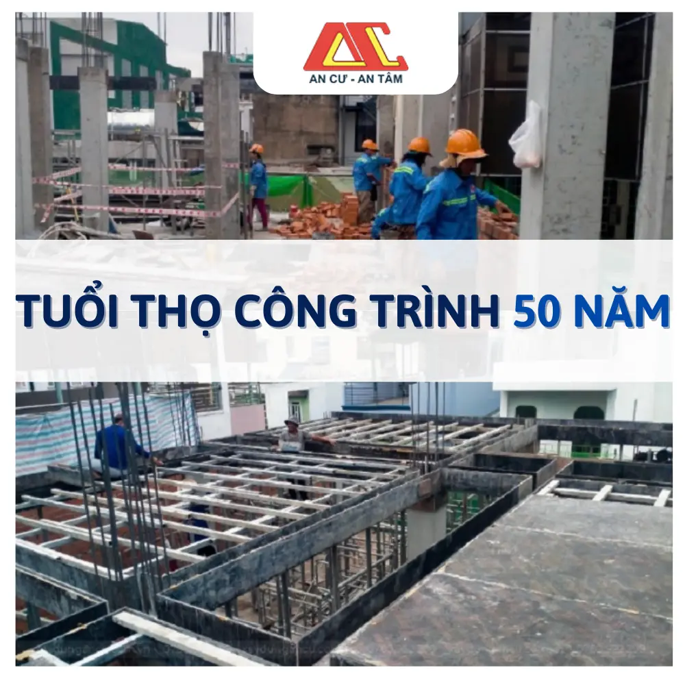 Các công trình xây dựng phần thô có tuổi thọ lên tới 50 năm