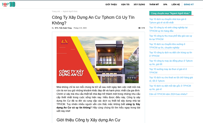 Bài báo do Top10TPHCM đánh giá