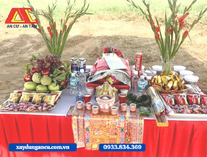Nghi lễ động thổ thể hiện sự tôn kính với thần linh giúp quá trình thi công được suôn sẻ