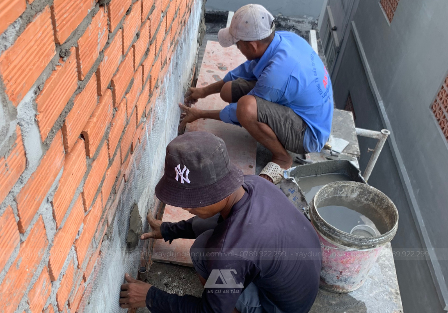 Công tác đóng lưới mắt cáo