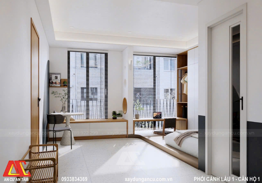 Thiết kế nội thất cho căn hộ dịch vụ kết hợp kinh doanh tại Bình Tân