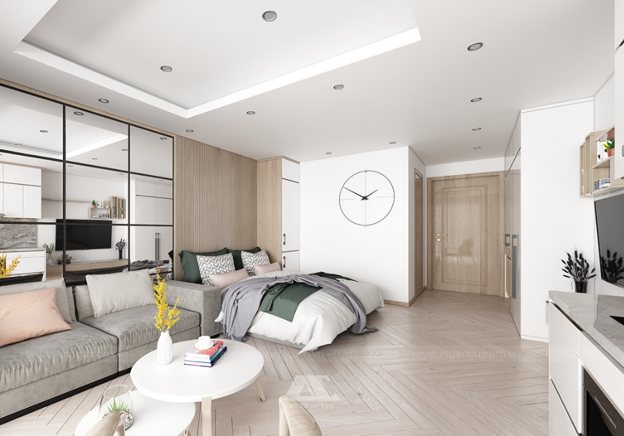 Thiết kế nội thất căn hộ dịch vụ sang trọng tại Tân Bình