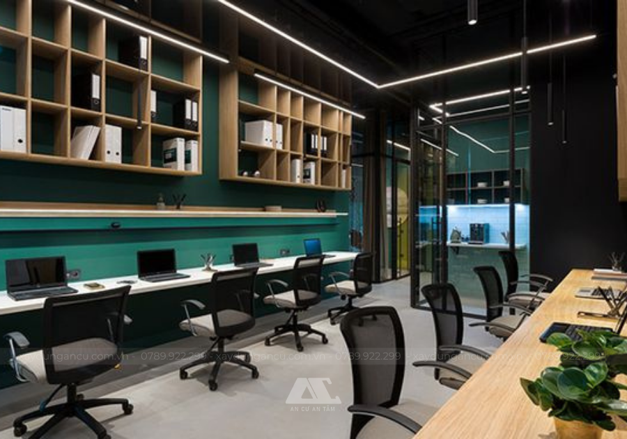 Thiết kế nội thất bên trong văn phòng công ty TNHH Khoa Học Xanh