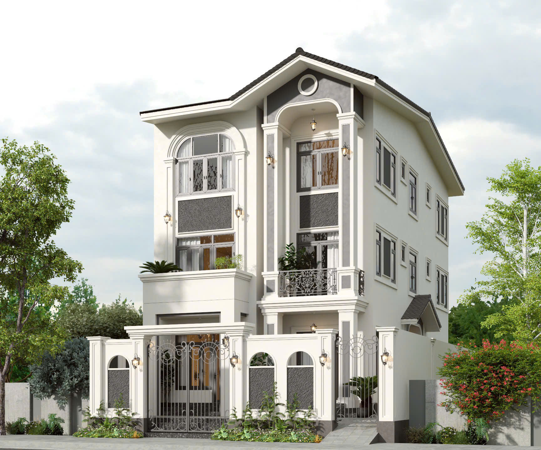 Mẫu mặt tiền căn hộ dịch vụ
