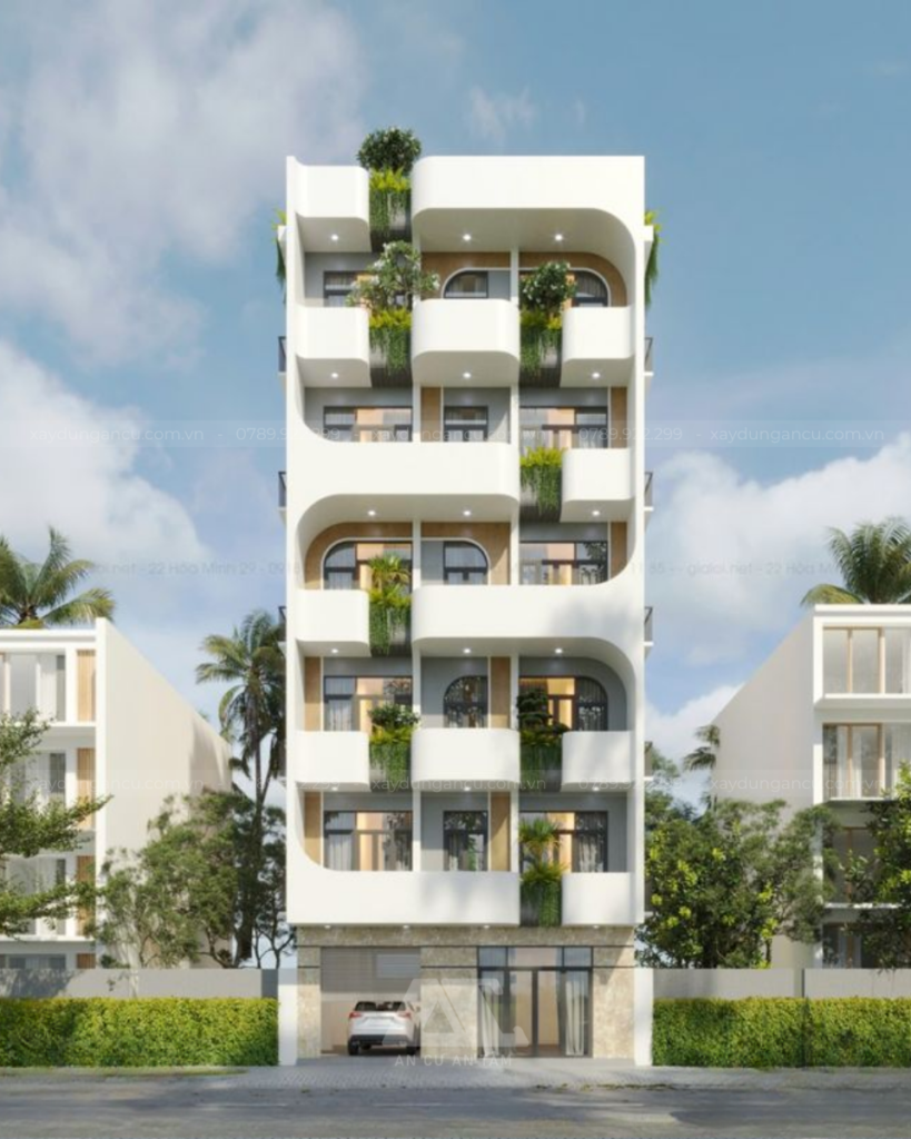 Mẫu mặt tiền căn hộ dịch vụ 10