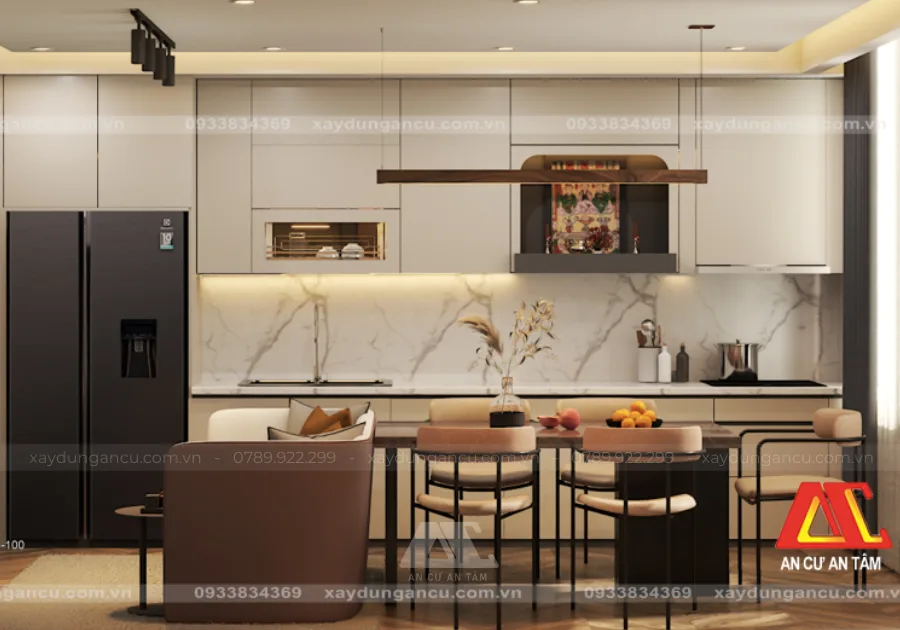 Thiết kế nội thất bếp nhà phố Anh Thoại - Bình Thạnh