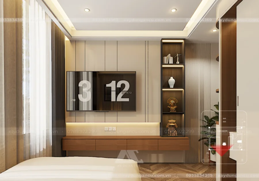 Thiết kế nội thất phòng khách nhà phố Anh Thoại - Bình Thạnh