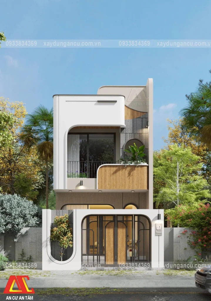 Phối cảnh 3D nhà phố hiện đại Anh Kiều - Long An